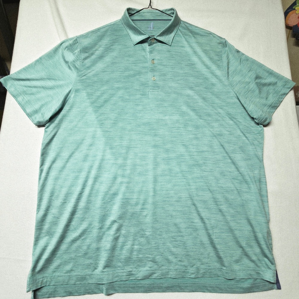 Johnnie-O Polo Shirt Men's XXL Green Featherweight Short Sleeve Stretch UPF 50 - Picture 3 of 10